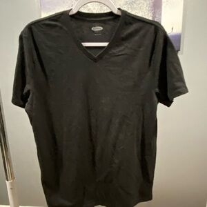 Old Navy Men's Black Short Sleeve V-Neck Tee